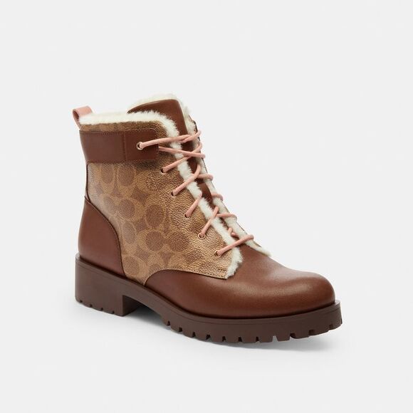 COACH Shoes - NWT Coach Outlet Lorraine Bootie In Signature Canvas